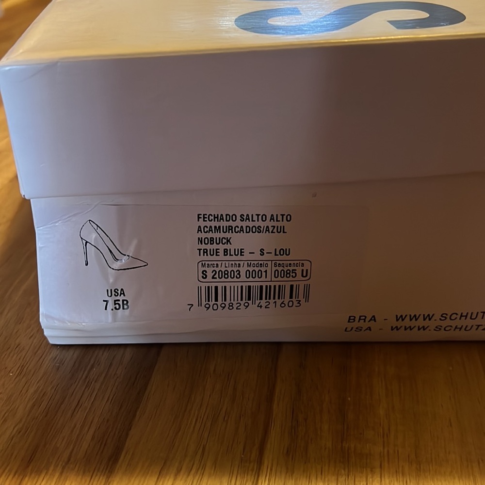 Schutz “Lou” teal suede pumps BNIB - Picture 5 of 5
